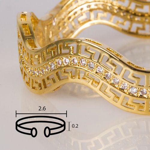 Brazalete  Unlimited By OB Chapa De Oro 18K B026