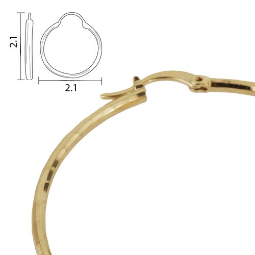 Arracada Unlimited By OB Chapa De Oro 18K A43216950MM