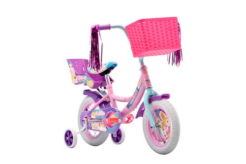 Bicicleta infantil Veloci r12 rosa tutti bunny