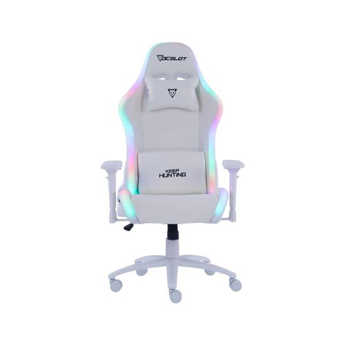 SIlla Gamer Ocelot White Thundra Luces RGB