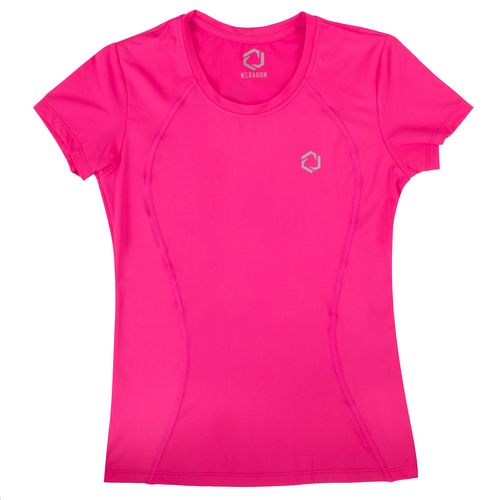 Playera deportiva para dama Hexagon rosa b02-ros