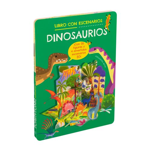 Libro Infantil didáctico con escenarios: Dinosaurios