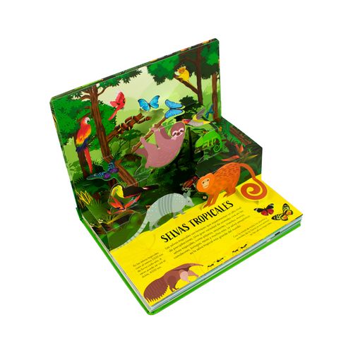 Libro infantil:Naturaleza en  3D Pop-up: Selvas y Bosques