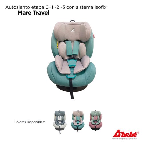 Autoasiento Dbebé mare travel con isofix menta