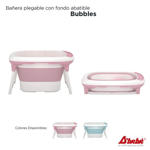 Bañera plegable Bubbles Rosa