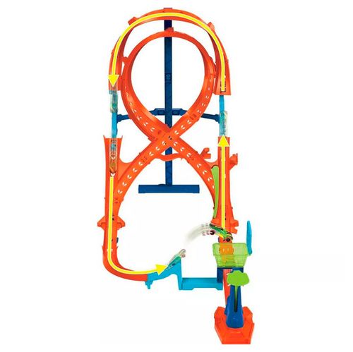 Pista de Juguete Circuito Vertical En 8 Hot Wheels Multicolor HMB15