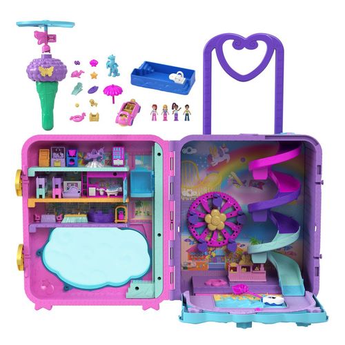 Set Pollyville Resort Roll Away Polly Pocket Multicolor HKV43