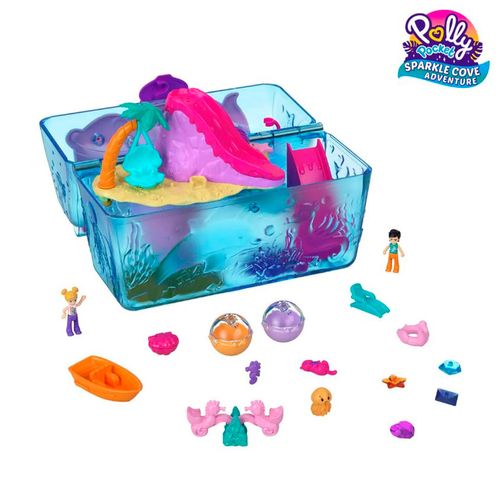 Set Bolso De Baúl Bahía Mágica Polly Pocket Multicolor HKV47