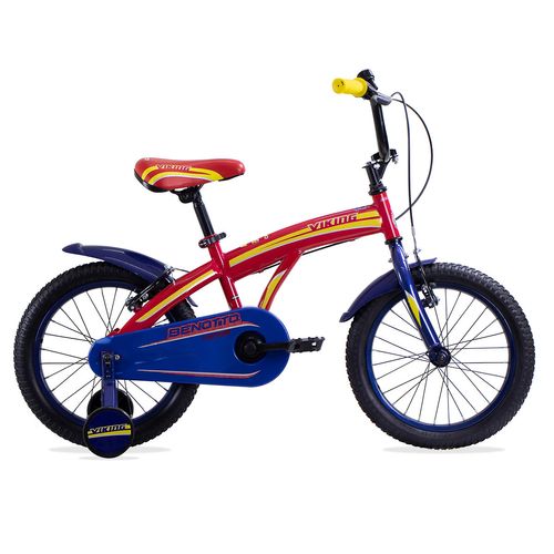 Bicicleta Infantil niño r16 Benotto azul con rojo viking