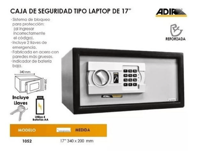 Adir caja online fuerte