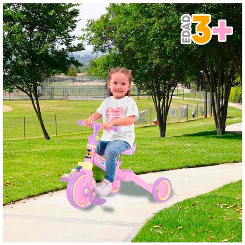 Triciclo para niña Apache transformable 3 en 1 rosa to-tttx