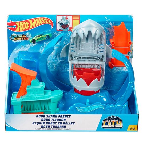 Pista De Juguete Hot Wheels City Robo Tiburón Multicolor GJL12