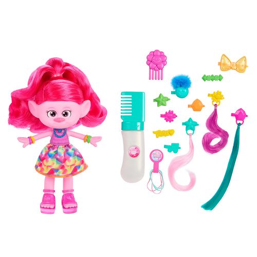 Muñeca Trolls Poppy Peinado Mágico Multicolor HNF25