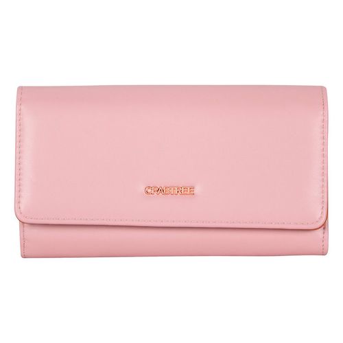 Cartera flap para dama Crabtree rosa e3470