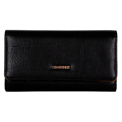 Cartera flap para dama Crabtree negro e3471