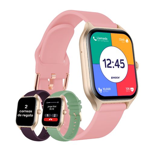 Smartwatch Binden Realiza y Contesta Llamadas Rosa Era Day