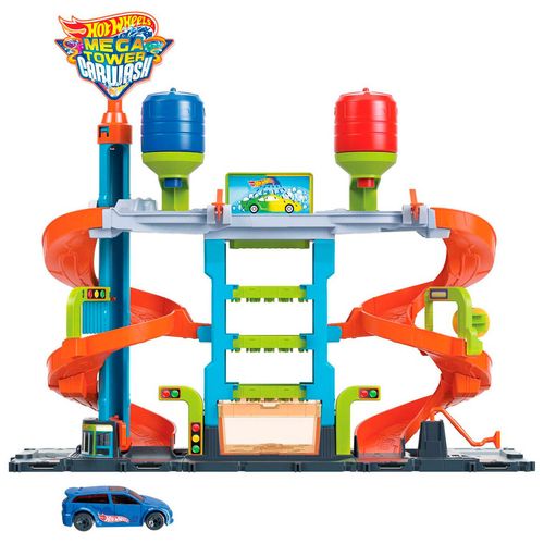 Pista De Juguete Hot Wheels Torre De Autolavado Multicolor HDP05