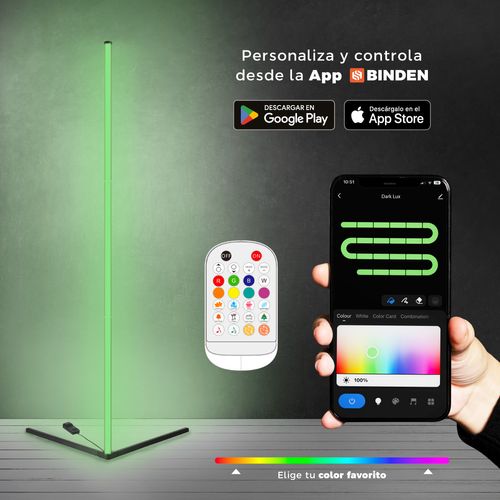 Lámpara de Pie Binden Compatible con Música Dark Lux