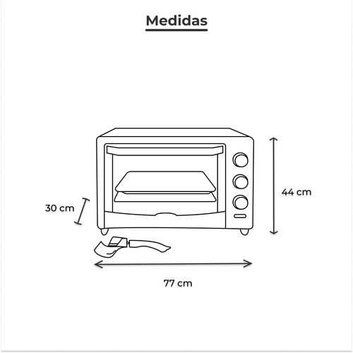 Horno eléctrico Koblenz acero inoxidable hkm-1500 c
