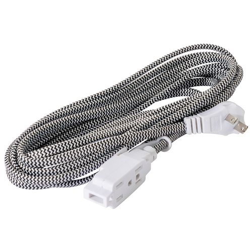 Extensión Eléctrica Trenzada IUSA Negro con Blanco 16AWG 5m  Modelo. 620026