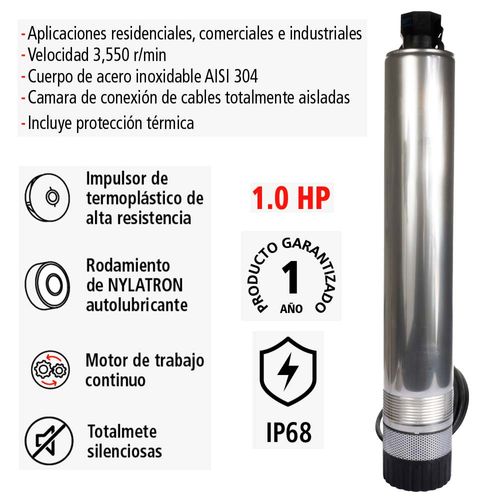 Bomba hidráulica IUSA tipo bala dominator 1.0 hp 619997