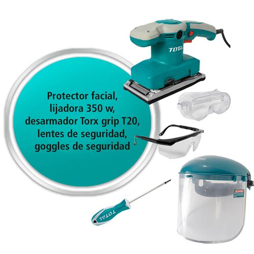 Combo Lijadora, Protector Facial, Desarmador y Más Total  Modelo. 268799