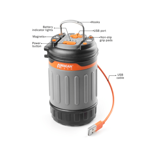 Linterna Led Portátil Wagan Tech Recargable con USB Mod.4304