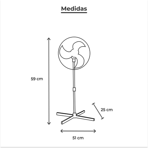 Ventilador de pedestal 20p Mytek vc328-1