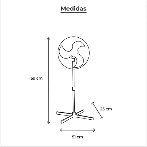 Ventilador De Pedestal 20P Mytek VC328-1