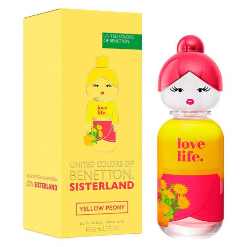 Perfume para dama Benetton sisterland yellow peony 65187579