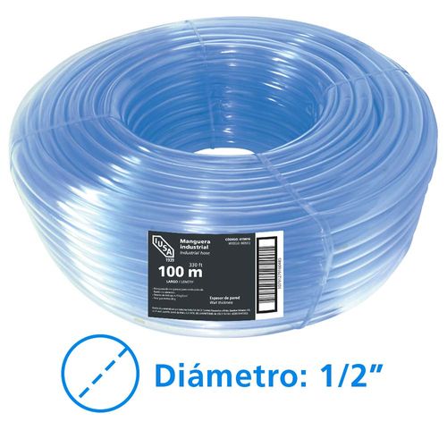 Rollo de manguera industrial estándar IUSA 100 m de 1/2" 619816
