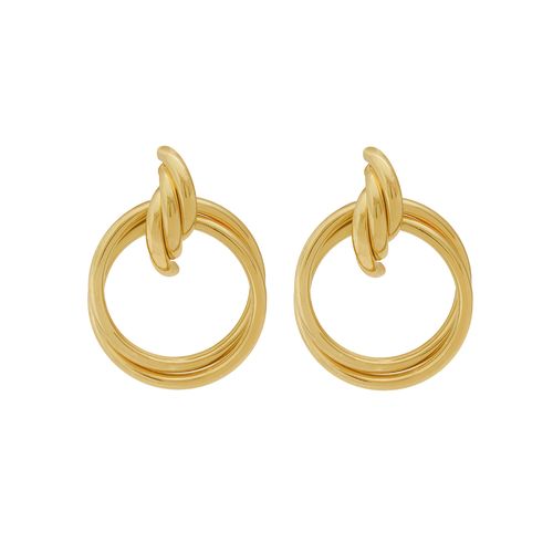 Arete Unlimited By OB Chapa De Oro 18 K AUAR18485