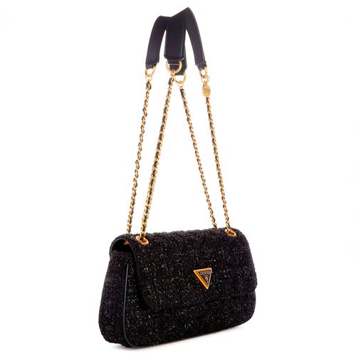 Bolso Crossbody Convertible Para Dama Guess Giully Negro TB874821-BLA