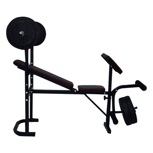 Banco Multifuncional SPARTA con Barra y Discos 55kg WORKOUTB55KG (121,22lbs)