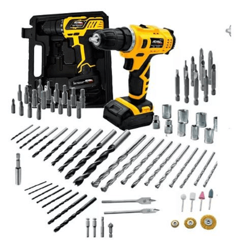 Kit desatornillador inalámbrico Adir amarillo 9152