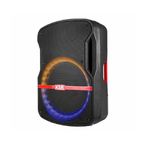 Bafle KSR recargable 15" luz multicolor 25,000 pmpo/50w rms radio fm msa-7515mx