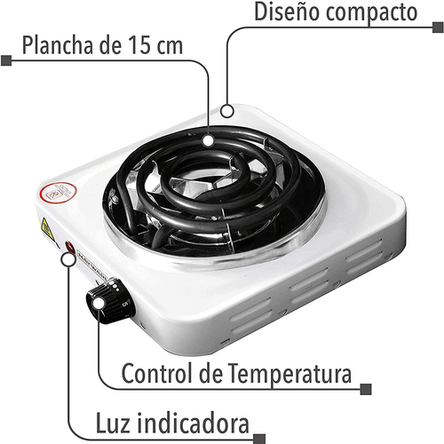 Parrilla Eléctrica RCA Sencilla HY1000A