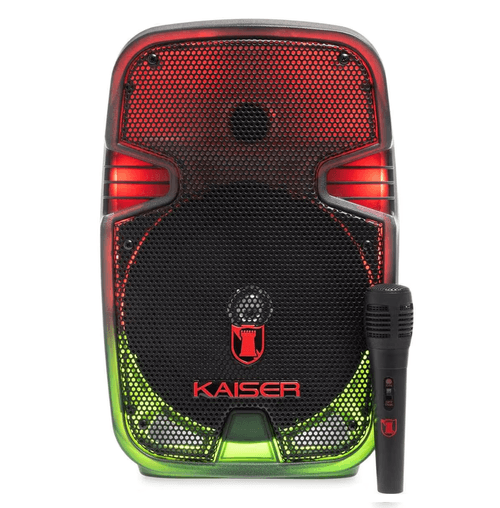 Bafle recargable Ksr 8" luz multicolor 6,200w pmpo/10w rms radio fm ksw-1008-2
