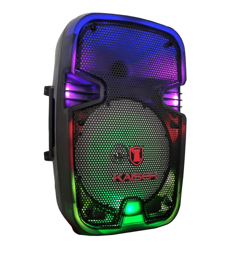 Bafle recargable Ksr 8" luz multicolor 6,200w pmpo/10w rms radio fm ksw-1008-2