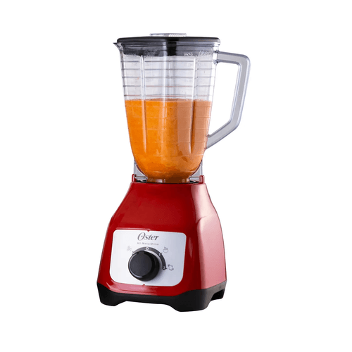 Licuadora kaliman 2v Oster roja 400w vaso plástico blstkap-rrd-013