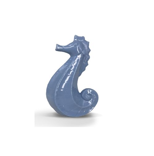 Caballito de mar de cerámica azul dma 1063