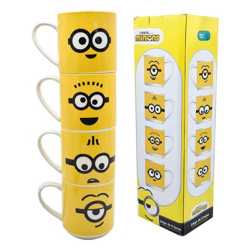 Set 4 Tazas Regalos Siglo XXI Minions Multicolor 1754-37