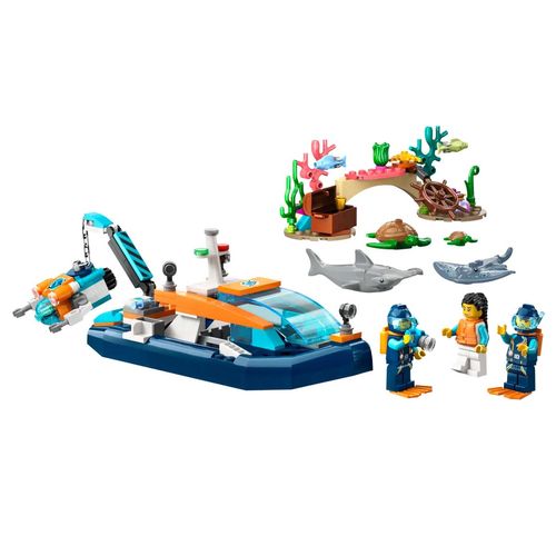 Armables para niños Lego barco de exploración submarina 60377