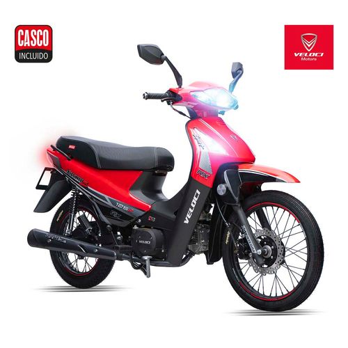 Motocicleta Semiautomática Veloci Rojo Draxter RX 122 CC 2024