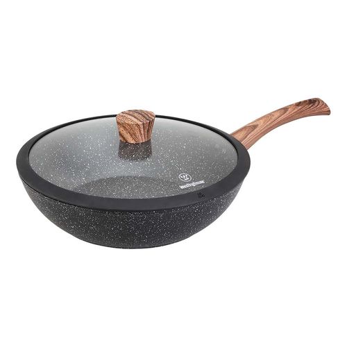 Sartén redondo con tapa Westinghouse 30cm negro wccw0085030mbb