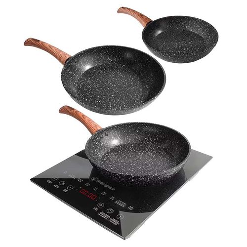 Combo parrilla y sartenes Westinghouse 4pzas negro wccs008504ambb