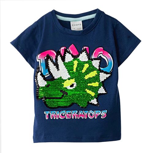 Playera Casual Para Niño Choys Azul 8772