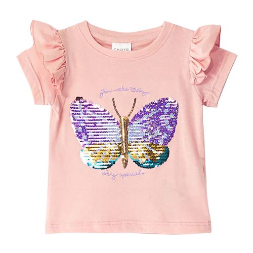 Playera Casual Para Niña Choys Rosa 8780