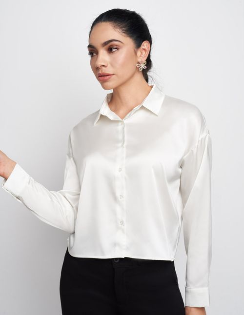 Camisa Devendi Satinada Corta 221-73