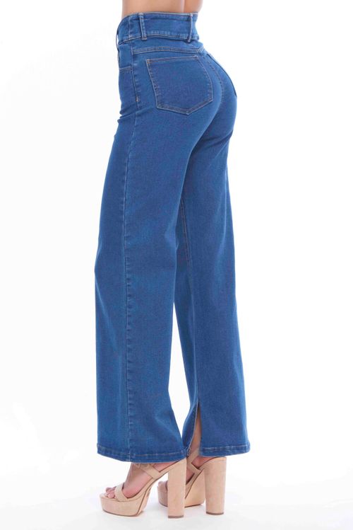 Jeans Devendi Wide Leg Azul Medio 113-22